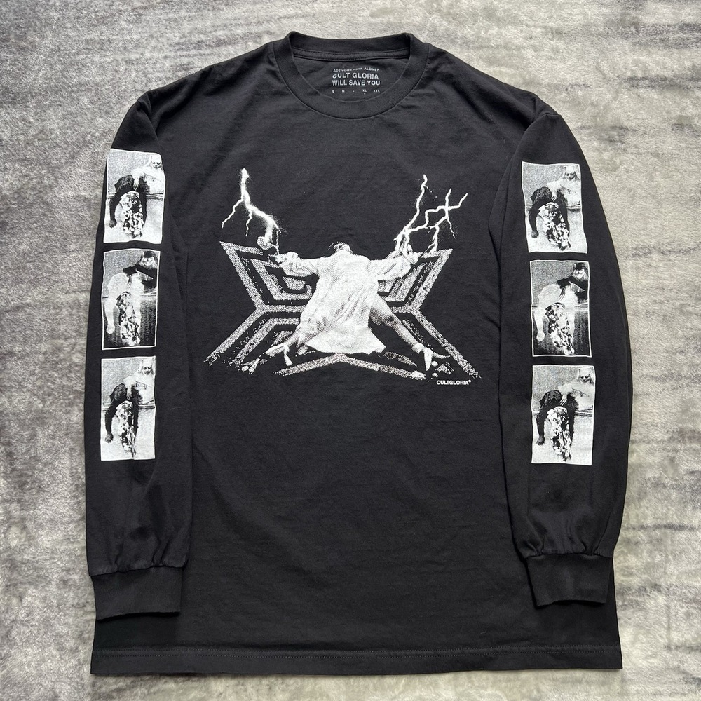 Cult Gloria Sacrifice Graphic Print Long Sleeve Shirt Size XL Gothic Nun
